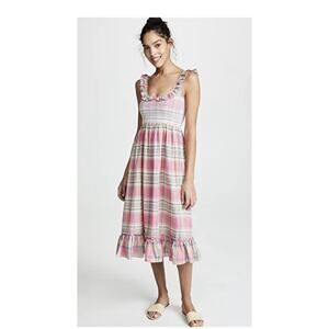 Valencia and Vine, Lucy Plaid/smocked Dress, size medium, new with no tags